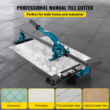 Tile Cutter 24in Cutting Tool w/ Laser Guide Single Rail Double Brackets - 0