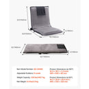 Floor Chair, 6-Position Adjustable Meditation Chair with Back Support, Folding Sofa Chair for Reading TV Watching and Gaming, Portable Floor Seat Lounge Sofa Chair for Kids Teens Adults, Gray-7