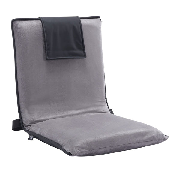 Floor Chair, 6-Position Adjustable Meditation Chair with Back Support, Folding Sofa Chair for Reading TV Watching and Gaming, Portable Floor Seat Lounge Sofa Chair for Kids Teens Adults, Gray