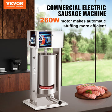 VEVOR Electric Sausage Stuffer 15L Variable Speed Sausage Maker Stainless Steel - 0