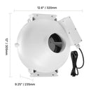 4" to 4.5" Radon Mitigation Fan System Quiet 260CFM Inline Duct Waterproof-8