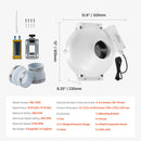 4" to 4.5" Radon Mitigation Fan System Kit Quiet 260 CFM Inline Duct Fan-7