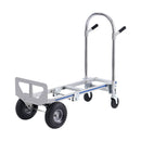 Aluminum Hand Truck, 2 in 1, 363 kg Max Load Capacity, Heavy Duty Industrial Convertible Folding Hand Truck and Dolly, Utility Cart Converts from Hand Truck to Platform Cart with Rubber Wheels-1