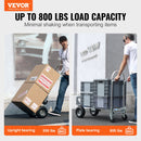 VEVOR Aluminum Hand Truck, 2 in 1, 363 kg Max Load Capacity, Heavy Duty Industrial Convertible Folding Hand Truck and Dolly, Utility Cart Converts from Hand Truck to Platform Cart with Rubber Wheels-2