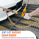 Ratchet Chain Binder 3/8"-1/2" Load Binders 12000 lbs w/ G80 Chains 4 Pcs-2