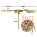 Ratchet Chain Binder 3/8"-1/2" Load Binders 12000 lbs w/ G80 Chains 4 Pcs-7