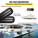 VEVOR Boat Fenders, 10" x 28" Ribbed Fender, 4 Pack Boat Bumpers, Hole Through Middle Ribbed Inflatable Boat Fender with 4 Ropes, for Pontoon Boat Sailboat, Ski Boat, Black-4