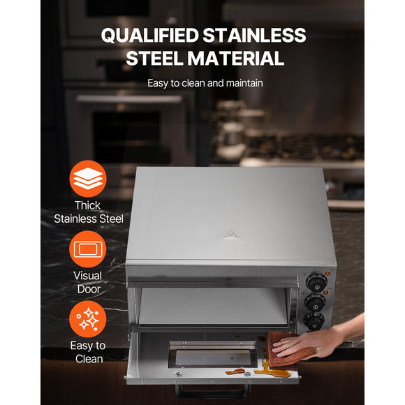 Commercial Countertop Pizza Oven Electric Pizza Oven for 16" Pizza Indoor