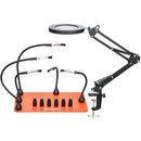 VEVOR Magnetic Helping Hands Soldering Station 3X LED Magnifying Lamp 5 Arms-8