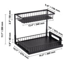 2-Tier Wire Pull Out Cabinet Under Sink Basket Organizer 10.7"x14.2" 2PCS-8