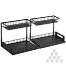 VEVOR 2-Tier Wire Pull Out Cabinet Under Sink Basket Organizer 10.7"x14.2" 2PCS-9