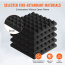 Acoustic Foam Panels 24 Pack 12 x 12 x 2 in for Studio Wall and Ceiling-3