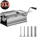 VEVOR Manual Sausage Stuffer, 3 L / 7 LBS Horizontal Sausage Machine, Dual-Speed Meat Stuffer, Made of Food-Grade 304 Stainless Steel, Includes 5 Stuffing Tubes, for Home Kitchen Restaurant Commercial-1