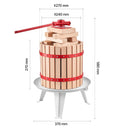 Fruit Wine Press Manual Press for Wine Making 3.2 Gal/12L Wood Basket-8
