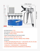 Airless Paint Spray Gun and Hose Kit 3600PSI with Extension Rods Filters-7