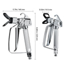 Airless Paint Spray Gun and Hose Kit 3600PSI with Extension Rods Filters-8
