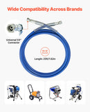 VEVOR 25ft Airless Paint Sprayer Hose 1/4 in Universal Airless Paint Spray Hose-2