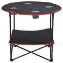 Folding Camping Table, Outdoor Portable Side Tables, Lightweight Fold Up Table, 600D Oxford Fabric & Steel Ultra Compact Work Table with Large Storage & Carry Bag, For Beach Picnic, 28.3"x24"-11