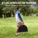 VEVOR Folding Camping Table, Outdoor Portable Side Tables, Lightweight Fold Up Table, 600D Oxford Fabric & Steel Ultra Compact Work Table with Large Storage & Carry Bag, For Beach Picnic, 28.3"x24"-5