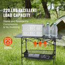Folding Camping Table, Outdoor Portable Side Tables, Lightweight Fold Up Table, Aluminum & Steel Ultra Compact Work Table with Large Storage and Carry Bag, For Beach, Picnic, Travel, 24x16 inch-2