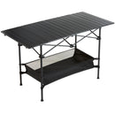 Folding Camping Table, Outdoor Portable Side Tables, Lightweight Fold Up Table, Aluminum & Steel Ultra Compact Work Table with Large Storage and Carry Bag, For Beach, Picnic, Travel, 24x16 inch-12