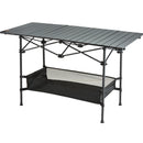 VEVOR Folding Camping Table, Outdoor Portable Side Tables, Lightweight Fold Up Table, Aluminum & Steel Ultra Compact Work Table with Large Storage and Carry Bag, For Beach, Picnic, Travel, 24x16 inch-9