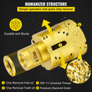 Diamond Drill Bits 4PCS Diamond Hole Saw 25/35/50/68mm Tile Hole Saw Kit Vacuum Brazed Diamond Drill Bit 0.59in/15mm Segment Tile Hole Saw w Storage Case for Tile Ceramic Porcelain Marble Stone-5