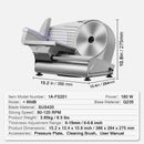 Meat Slicer, 180W Electric Deli Food Slicer with 7.5" SUS420 Stainless Steel Blade and Blade Guard, 0 - 0.6 inch Adjustable Thickness for Home Use, Easy to Clean, Cut Meat, Bread, Ham and Cheese-7