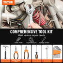 VEVOR Tool Kit 132 Piece General Household Hand Tool Set with Portable Tool Case-1
