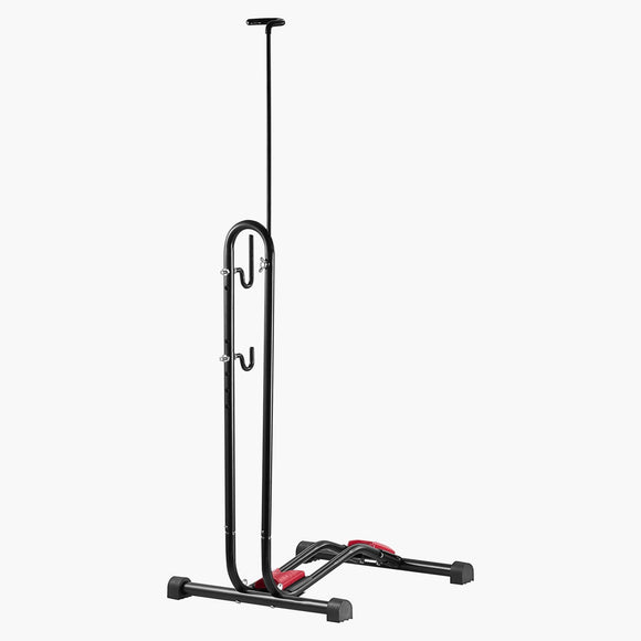 Bike Rack, Upright Bike Stand Floor for 406.4 to 700 mm Mountain & Road Bikes, Vertical & Horizontal Bicycle Stand for Secure Parking and Storage in Garage, Truck Bed, Indoor, Outdoor, Black