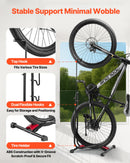 Bike Rack, Upright Bike Stand Floor for 406.4 to 700 mm Mountain & Road Bikes, Vertical & Horizontal Bicycle Stand for Secure Parking and Storage in Garage, Truck Bed, Indoor, Outdoor, Black-6