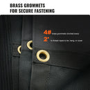 Dump Truck Mesh Tarp, 5 x 14 ft, PVC Coated Black Heavy Duty Cover with 5.5" 18oz Double Pocket, Brass Grommets, Reinforced Double Needle Stitch Webbing Fits Manual or Electric Dump Truck System-5