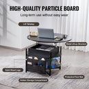 VEVOR Lift Top Coffee Table 35.3" Round Coffee Table for Living Room Black-5