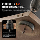Hole Saw Kit, 18 PCS Saw Blades, 6 Drill Bits, 1 Hex Wrench, Bi Metal M42 Hole Saw Set with Carrying Case, General Purpose Size from 3/4" to 4-1/2", Ideal for Wood Board, Iron and Plastic Plate-5