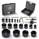 Hole Saw Kit, 18 PCS Saw Blades, 6 Drill Bits, 1 Hex Wrench, Bi Metal M42 Hole Saw Set with Carrying Case, General Purpose Size from 3/4" to 4-1/2", Ideal for Wood Board, Iron and Plastic Plate-9