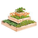 VEVOR Wooden Raised Garden Bed Planter Box 113 x 113 x 51 cm Flower Vegetable Herb-1