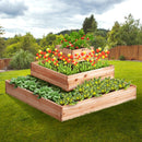 VEVOR Wooden Raised Garden Bed Planter Box 113 x 113 x 51 cm Flower Vegetable Herb-8