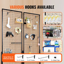 2' x 5.6' Grid Wall Panels Tower, 2 Packs Wire Gridwall Display Racks with T-Base Floorstanding, Double Side Gridwall Panels for Art Craft Shows, Retail Display with Extra Clips and Hooks-4
