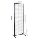 2' x 5.6' Grid Wall Panels Tower, 2 Packs Wire Gridwall Display Racks with T-Base Floorstanding, Double Side Gridwall Panels for Art Craft Shows, Retail Display with Extra Clips and Hooks-8