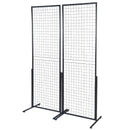 2' x 5.6' Grid Wall Panels Tower, 2 Packs Wire Gridwall Display Racks with T-Base Floorstanding, Double Side Gridwall Panels for Art Craft Shows, Retail Display with Extra Clips and Hooks-10