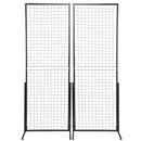 VEVOR 2' x 5.6' Grid Wall Panels Tower, 2 Packs Wire Gridwall Display Racks with T-Base Floorstanding, Double Side Gridwall Panels for Art Craft Shows, Retail Display with Extra Clips and Hooks-11