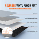 Interlocking Vinyl Floor Tiles 48 x 7.3 inch, 10 Tiles 5.5mm Thick Snap Together, Light Gray Wood Grain DIY Flooring for Kitchen, Dining Room, Bedrooms & Bathrooms, Easy for Home Decor-3
