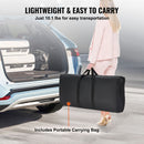 Folding Portable Bar Table, Tradeshow Podium Table for Indoor, Outdoor, Party, Picnic, Exhibition, Includes Carrying Case, Storage Shelf and Black Skirt, 38.39" x 15.16" x 34.25“-5