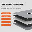 Shower Curb Kit, 914x914mm Shower Pan Kit with 160mm Central Drain, Lightweight EPS Shower Installation Kits with 2 Waterproof Cloths, Shower Pan Slope Sticks Fit for Bathroom-2