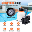 Sand Filter Above Ground with 285W Pool Pump 10,000 L/H Flow 6-Way Valve-4