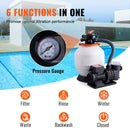 Sand Filter Above Ground with 450W Pool Pump 13,000 L/H Flow 6-Way Valve-4