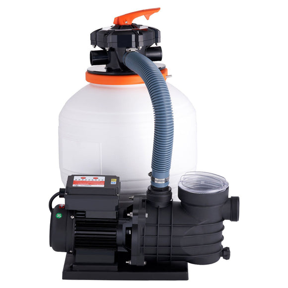 Sand Filter Above Ground with 450W Pool Pump 13,000 L/H Flow 6-Way Valve