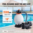 Sand Filter Above Ground with 850W Pool Pump 18,000 L/H Flow 6-Way Valve-2