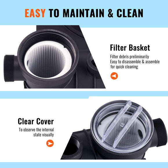 Sand Filter Above Ground with 850W Pool Pump 18,000 L/H Flow 6-Way Valve