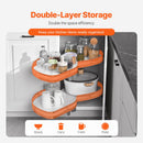 Swing Left Blind Corner Cabinet, Pull Out Organizer for 36 inch Width Blind Cabinet, 2 Tier Height Adjustable Swing Tray, Soft Close Kitchen Cloud Blind Organizer, Left Open-3